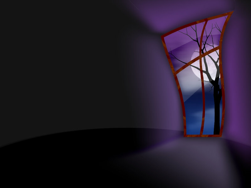 Silhouette Tree at Night — Purple