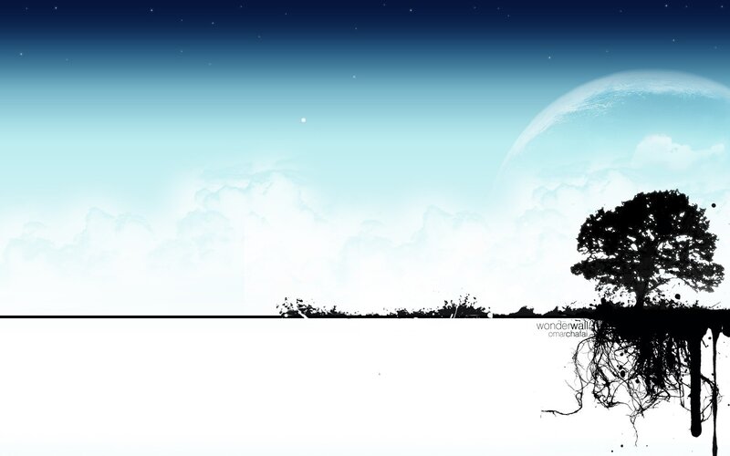 Silhouette Tree on Horizon
