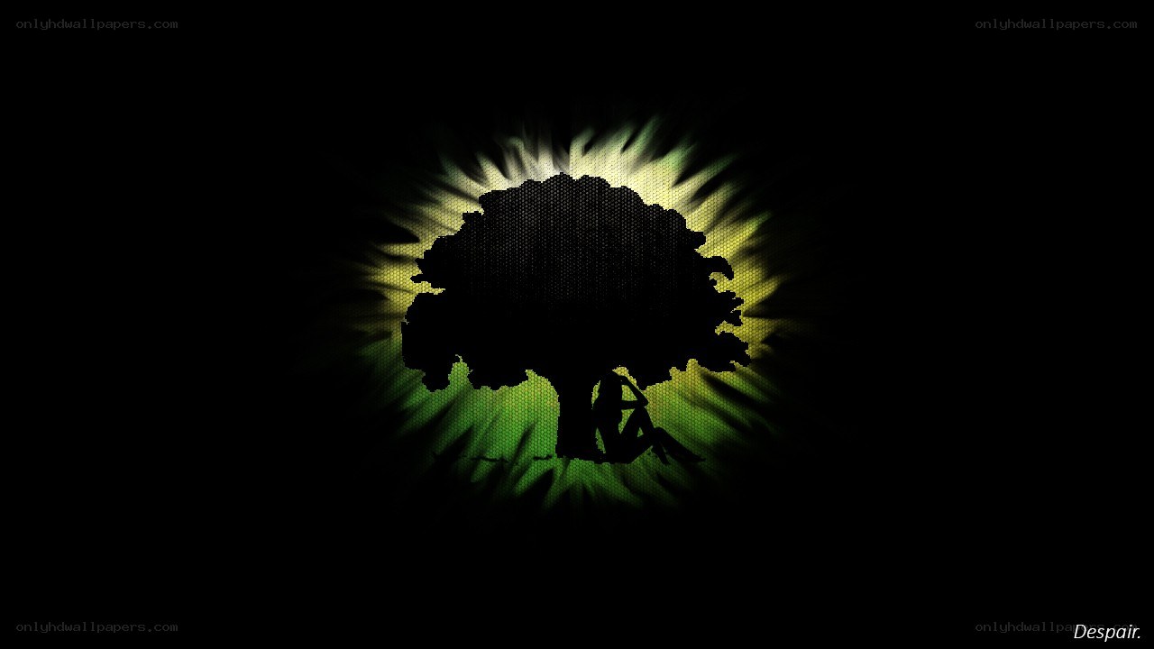 silhouette tree with person