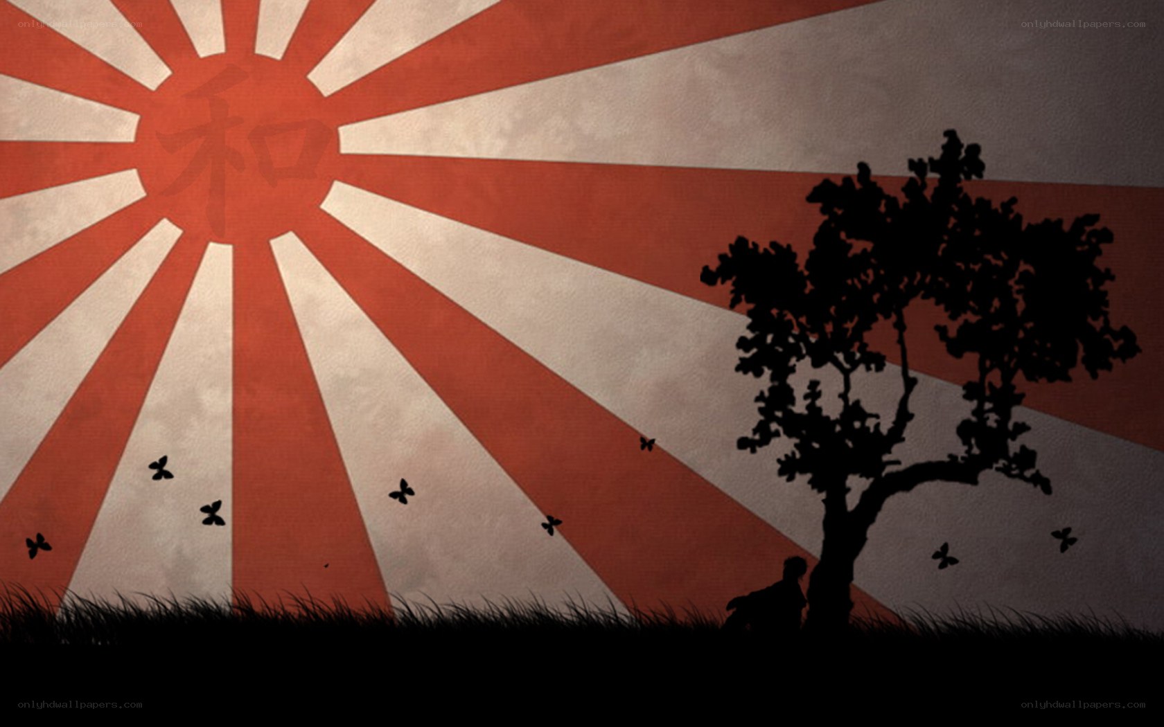 silhouette under rising sun