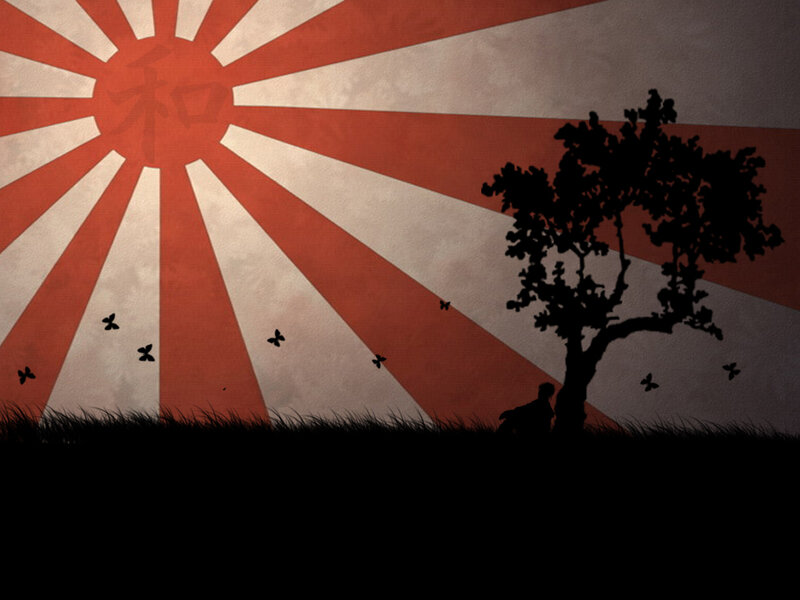 silhouette under rising sun
