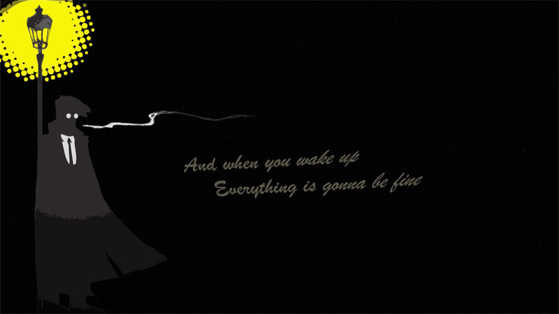 silhouette under streetlight