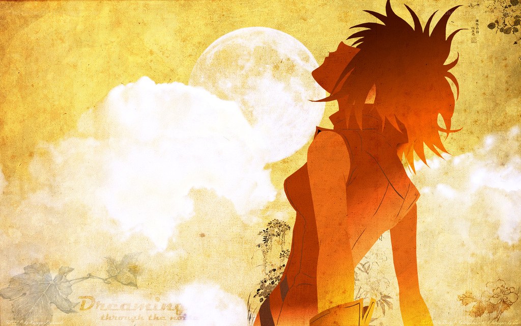 silhouette under the moon