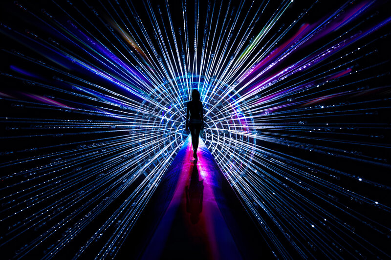 Silhouette Walking Tunnel