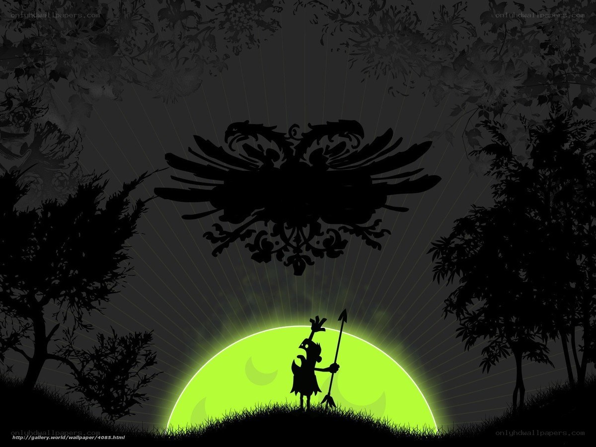 Silhouette warrior at dawn