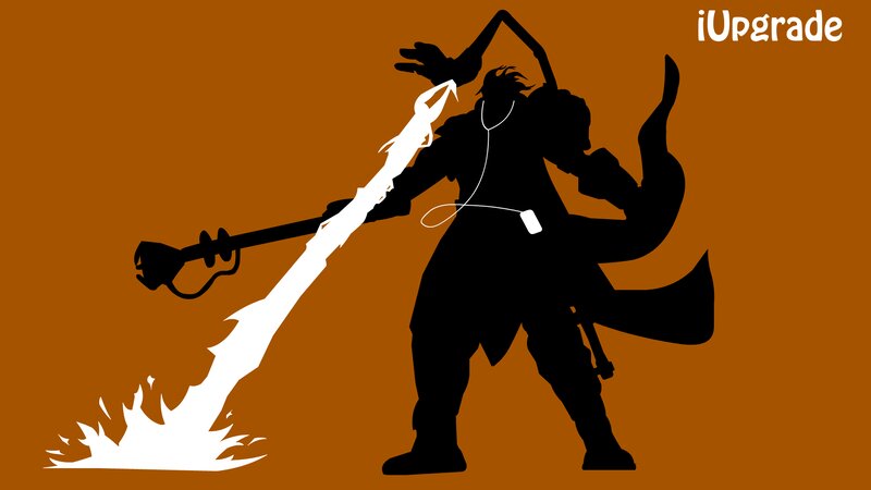 Silhouette Warrior with Staff