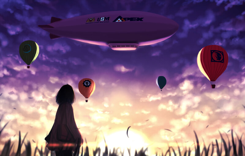 Silhouette Watching Balloons