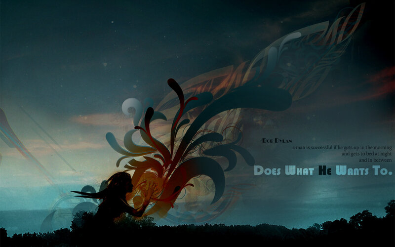 silhouette with abstract wings