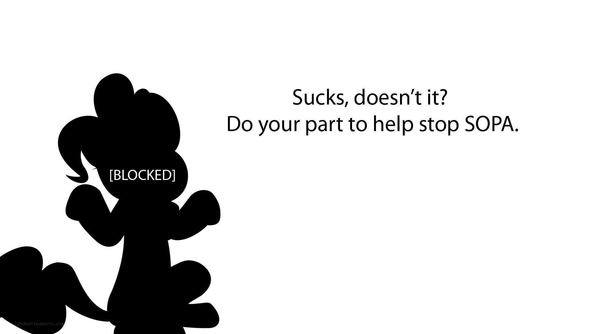 silhouette with blocked text