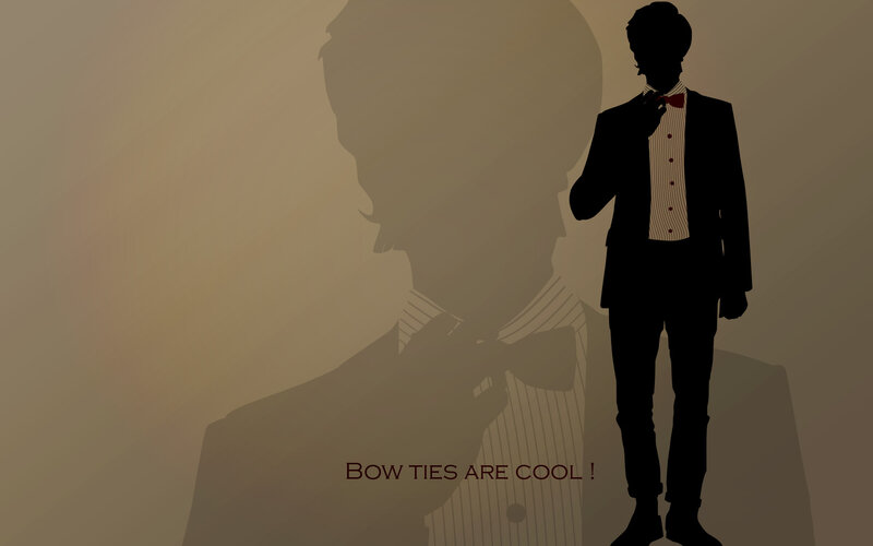 Silhouette with bow tie