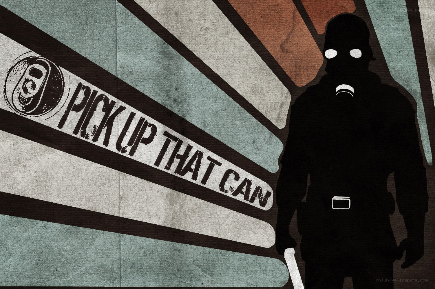 silhouette with can pickup