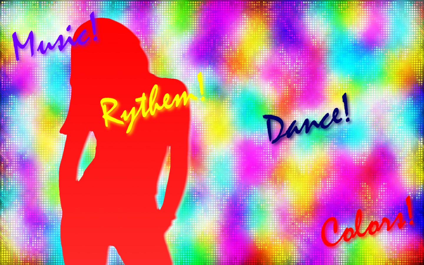 silhouette with colorful background