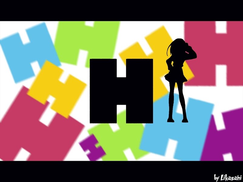 silhouette with colorful H's