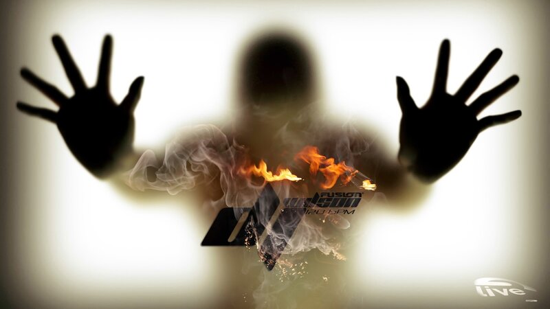 Silhouette with Flames