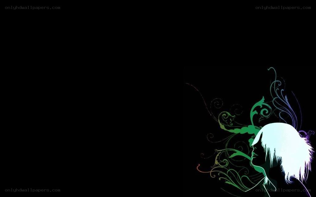 silhouette with floral design