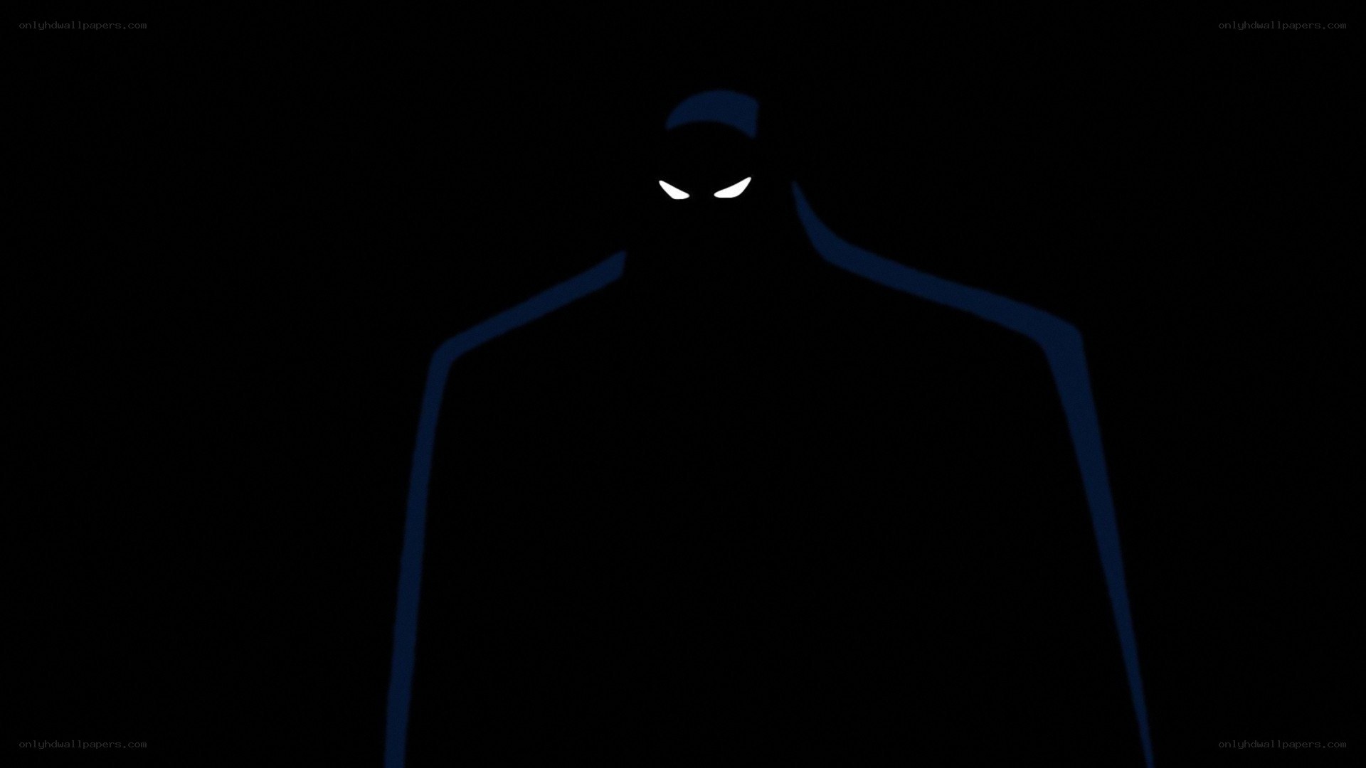 Silhouette with glowing eyes