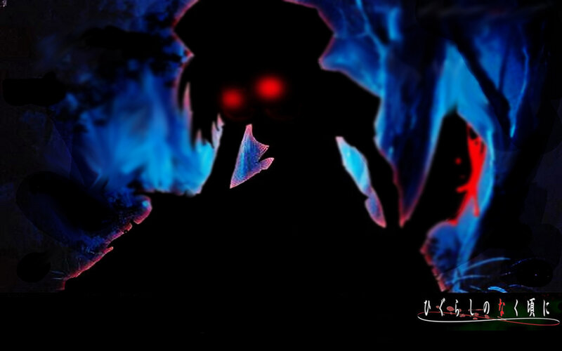 Silhouette with Glowing Eyes — Black, Dramatic