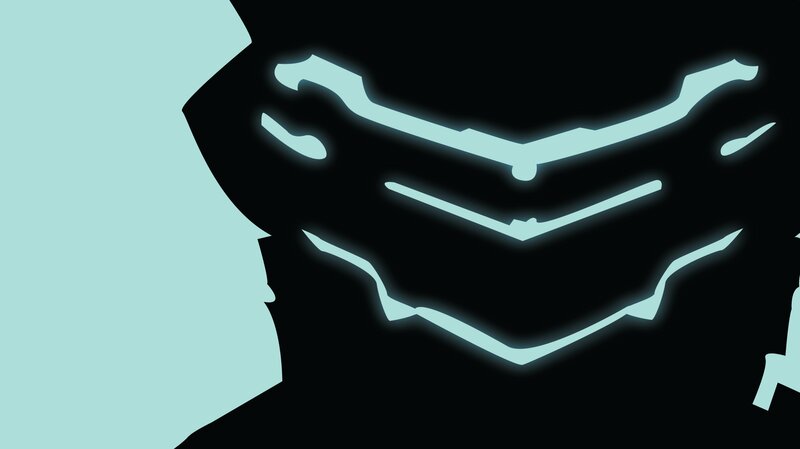Silhouette with Glowing Lines — Black