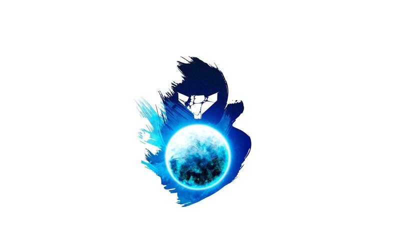 Silhouette with Glowing Orb