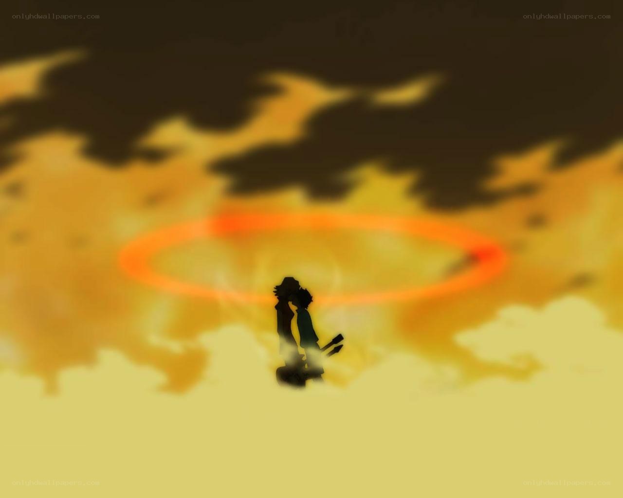 silhouette with glowing ring