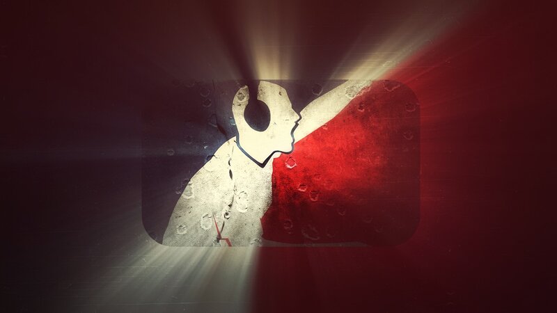 silhouette with headphones