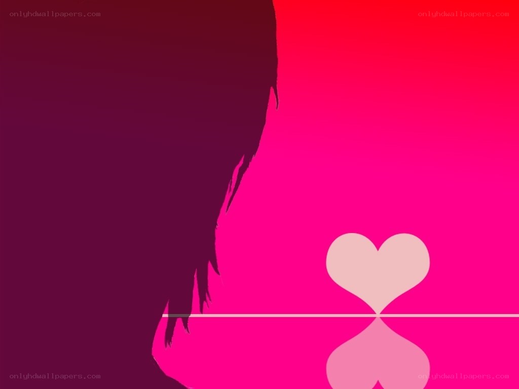 silhouette with heart