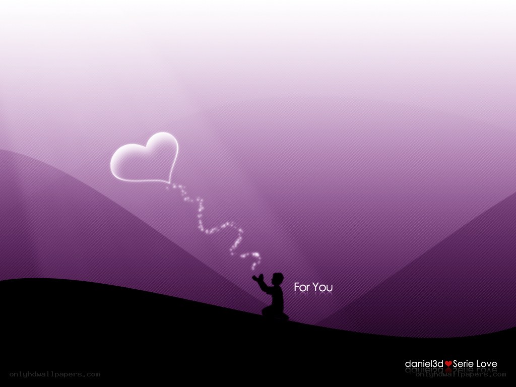 silhouette with heart balloon