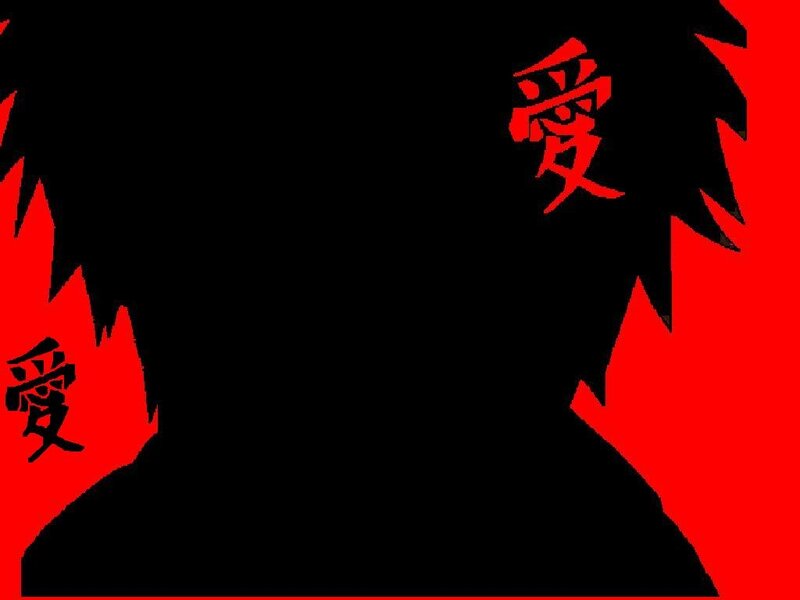silhouette with kanji characters