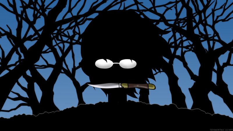 Silhouette with Knife