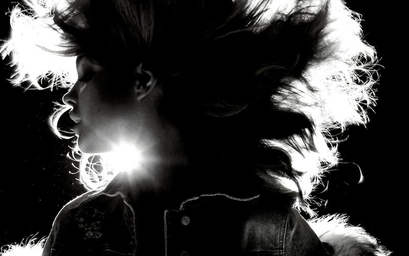 silhouette with light burst