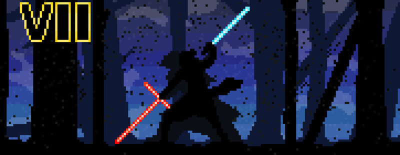 Silhouette with Lightsabers