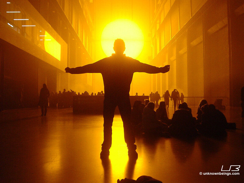 Silhouette with outstretched arms