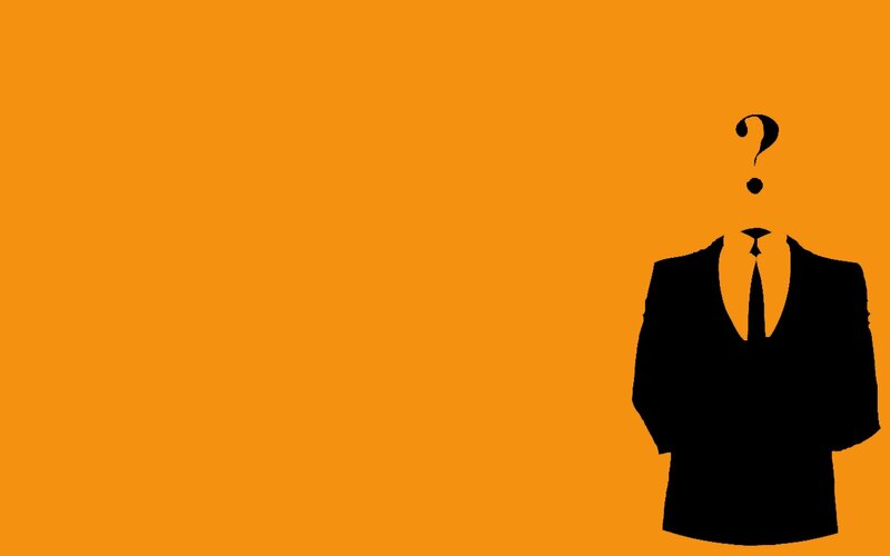 silhouette with question mark