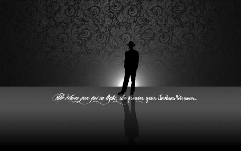 silhouette with quote