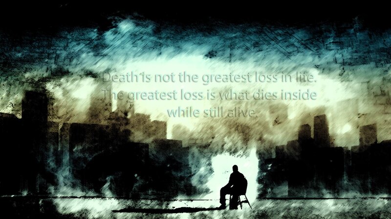Silhouette with quote