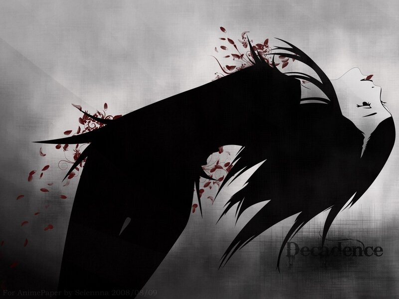 silhouette with red leaves