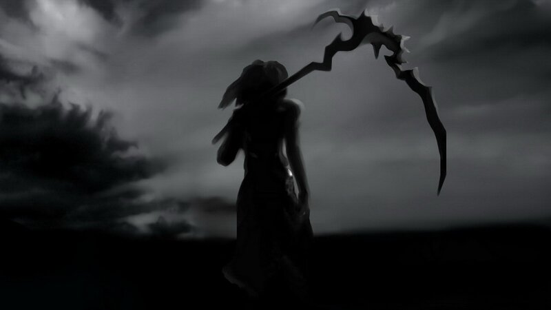 silhouette with scythe
