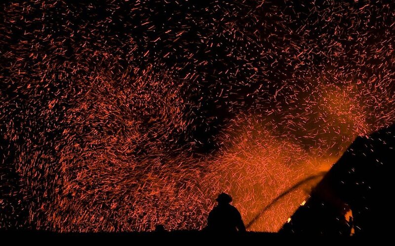 Silhouette with Sparks