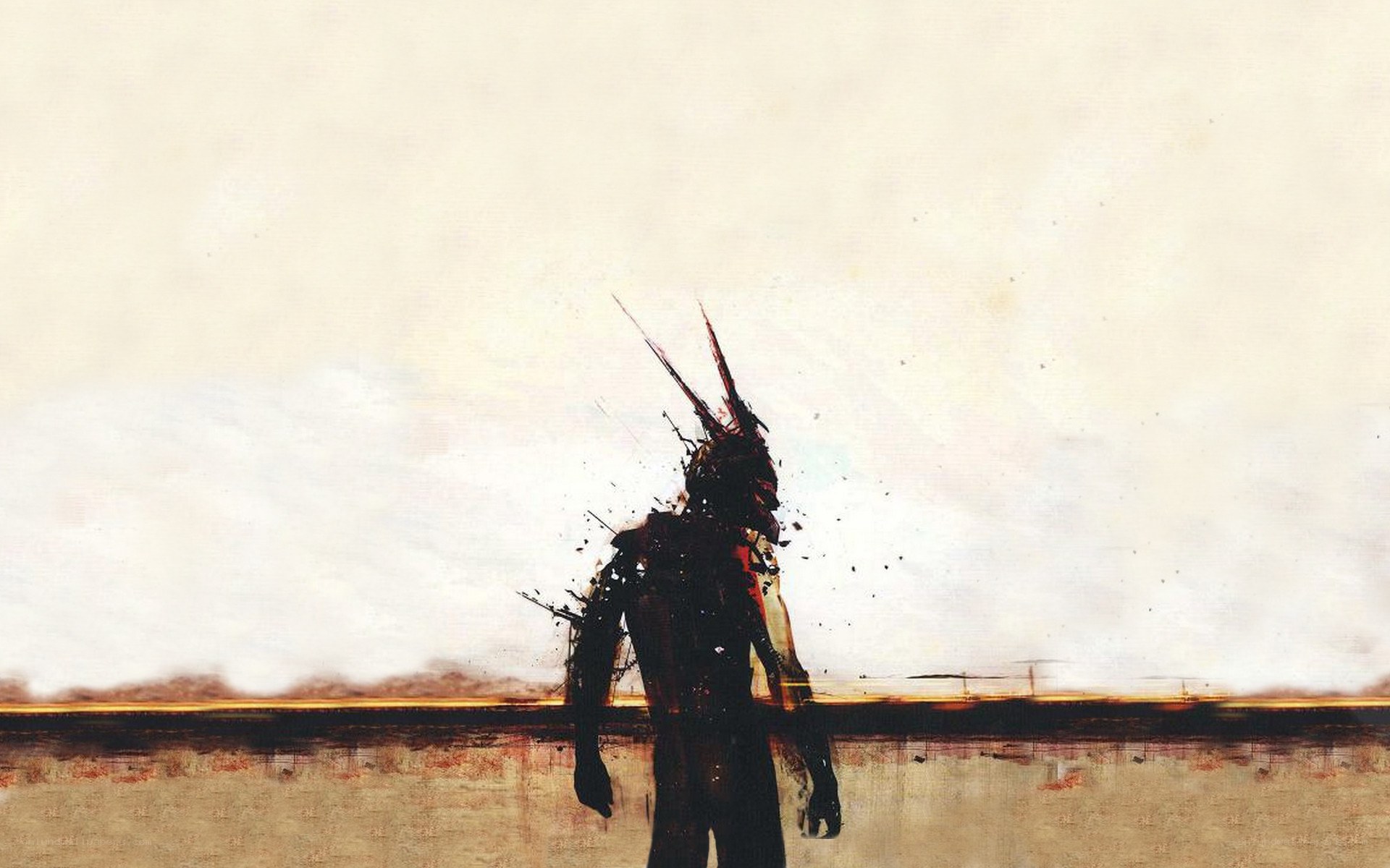 silhouette with spiky head