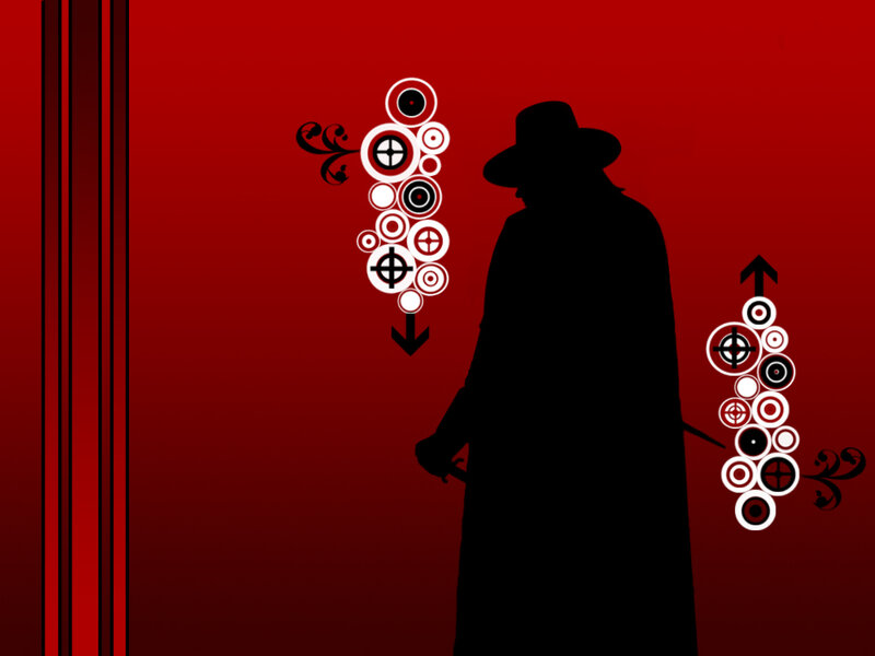 silhouette with target symbols