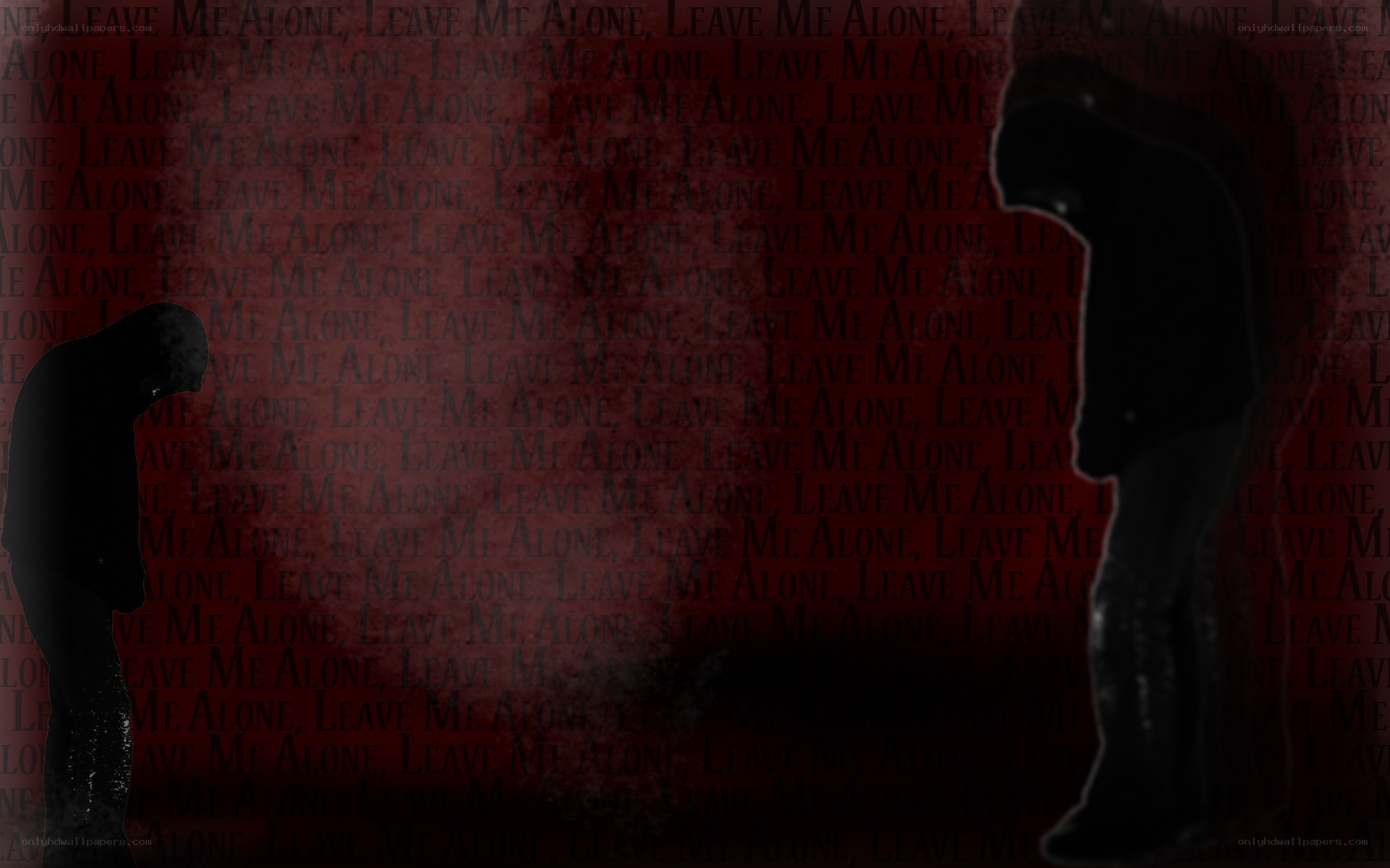 silhouette with text background