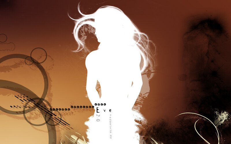 silhouette woman abstract art