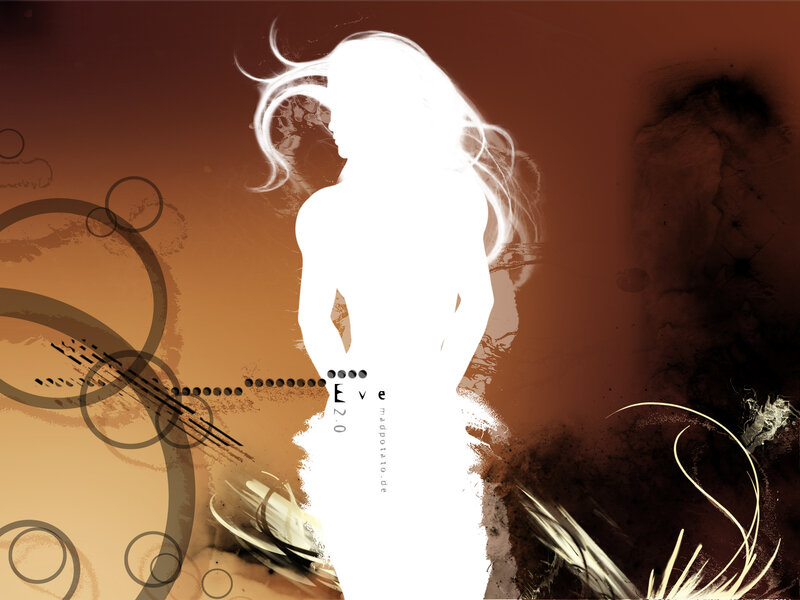 silhouette woman abstract art