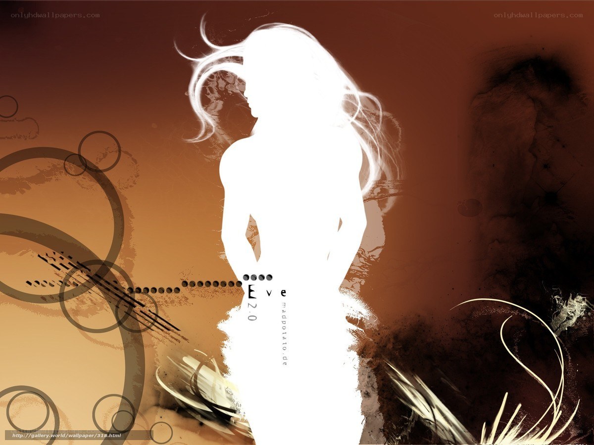 Silhouette woman abstract art