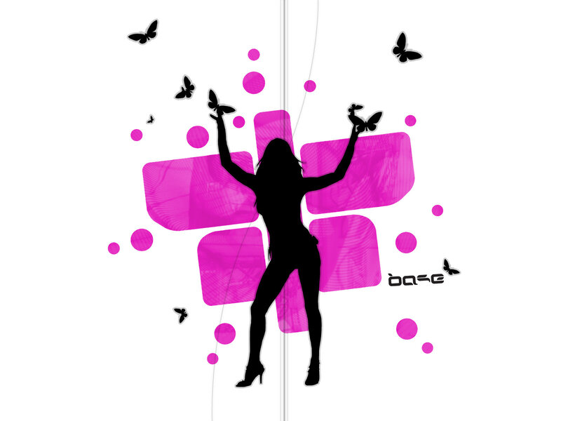silhouette woman with butterflies