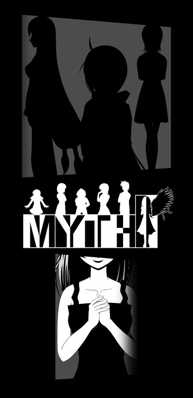 Silhouetted Anime Characters — Black