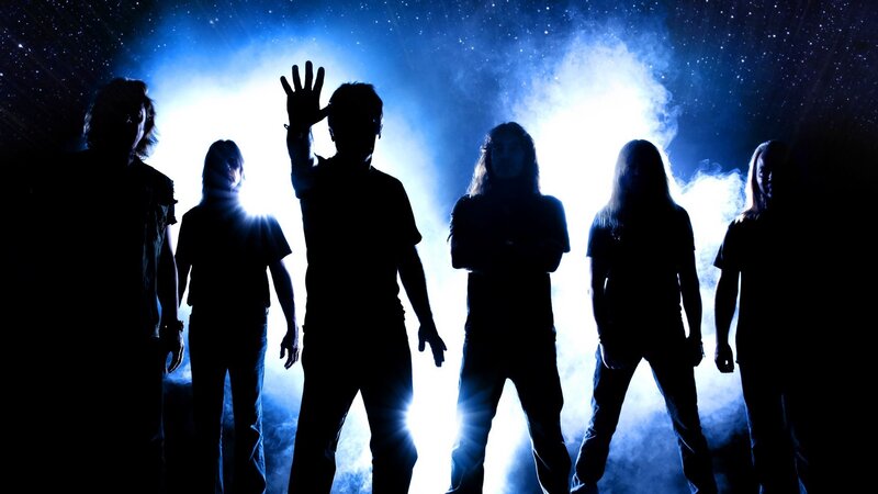 Silhouetted Band Members — Blue