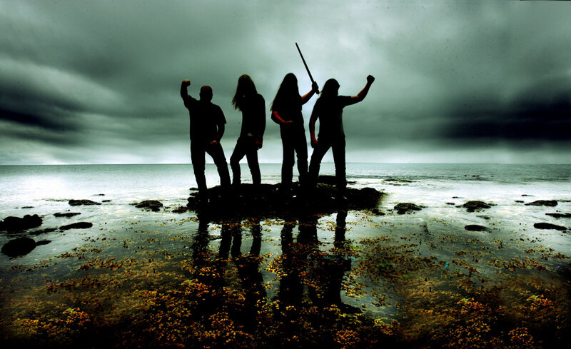 Silhouetted Band on Rocks