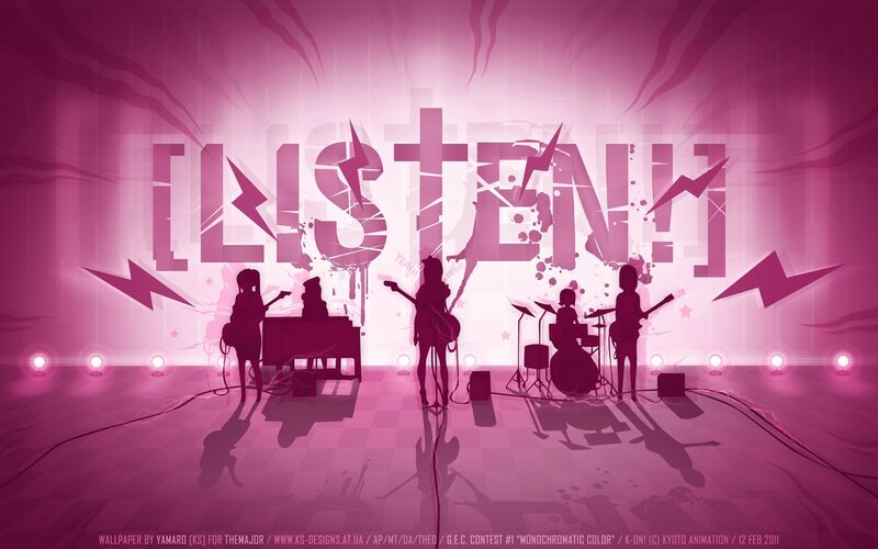 Silhouetted Band on Stage — Pink, Energetic