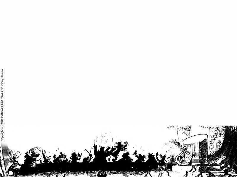 Silhouetted battle scene
